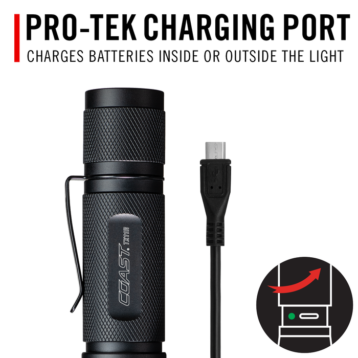 Coast TX11R Rechargeable Long Range Focus Flashlight