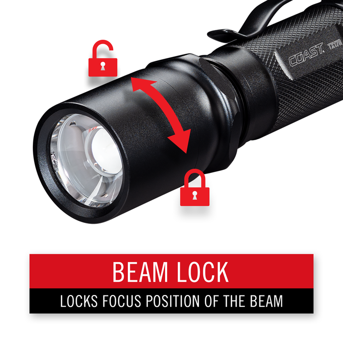 Coast TX17R Rechargeable Pure Beam Focusing Flashlight