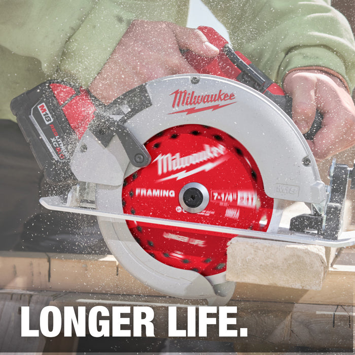 Milwaukee 2PK 7-1/4" x 24T Framing Circular Saw Blade