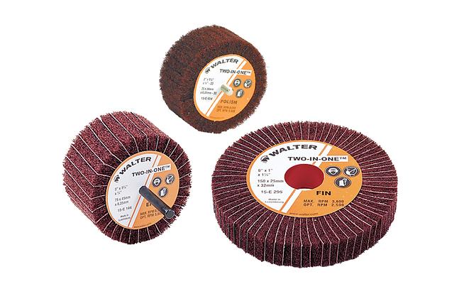 Walter TWO-IN-ONE™ Abrasive Flap Wheel - 3" x 1-3/4" x 1/4"