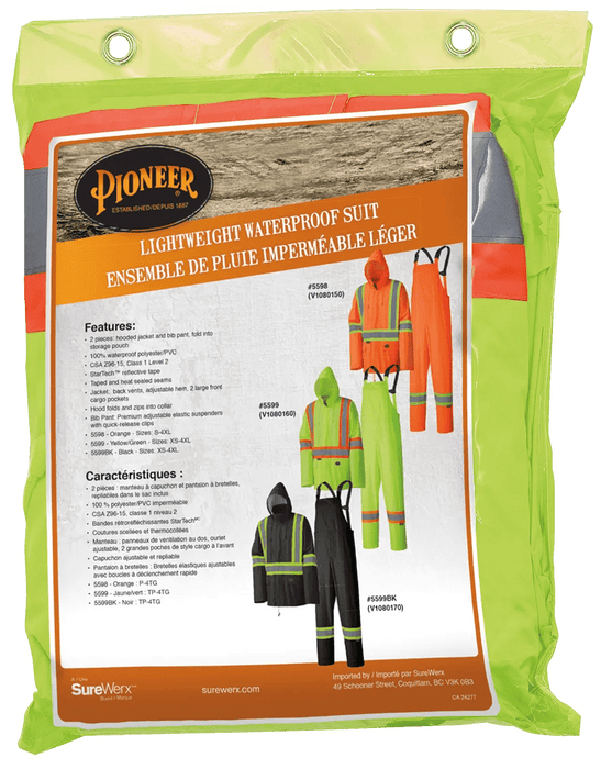 Pioneer Waterproof Lightweight Safety Rain Suit