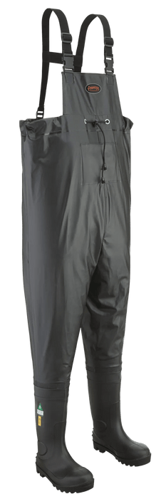Pioneer Black Steel Toe/Plate Chest Wader
