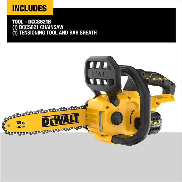 DeWalt 20V MAX 12" Li-ion Brushless Chain Saw - Tool Only