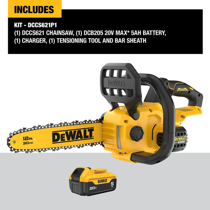 DeWalt 20V MAX 12" Li-ion Brushless Chainsaw Kit
