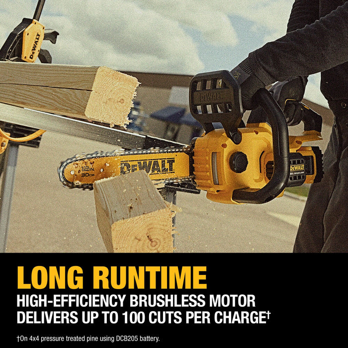 DeWalt 20V MAX 12" Li-ion Brushless Chainsaw Kit