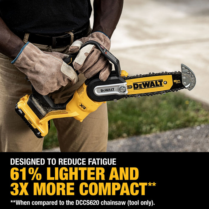 DeWalt 20V MAX XR® 8" Brushless Pruning Chainsaw Kit w/ 3Ah Battery