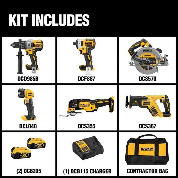 DeWalt 20V MAX XR Brushless 6-Tool Combo Kit