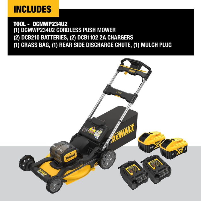 DeWalt 2X20V MAX XR® Brushless Cordless Push Mower Kit