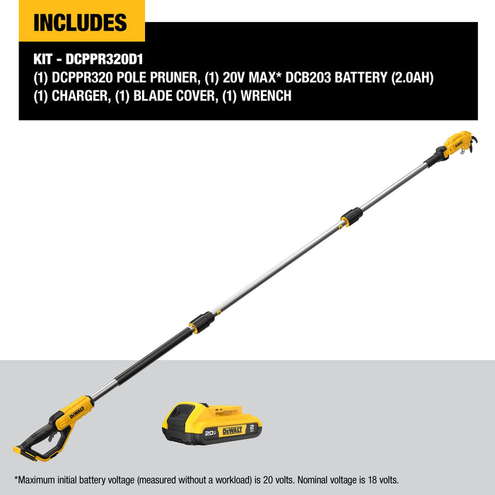 DeWalt 20V MAX 1-1/2" Corless Pole Pruner Kit