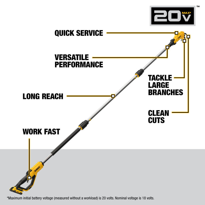 DeWalt 20V MAX 1-1/2" Corless Pole Pruner Kit