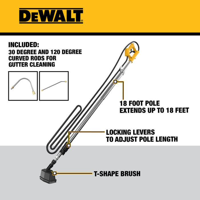 DeWalt 18 ft 3000 psi Telescoping Wand