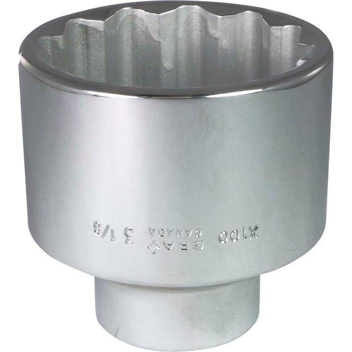 Gray Tools 1" Drive, Mirror Chrome Finish, 12 Point Standard Length Sockets