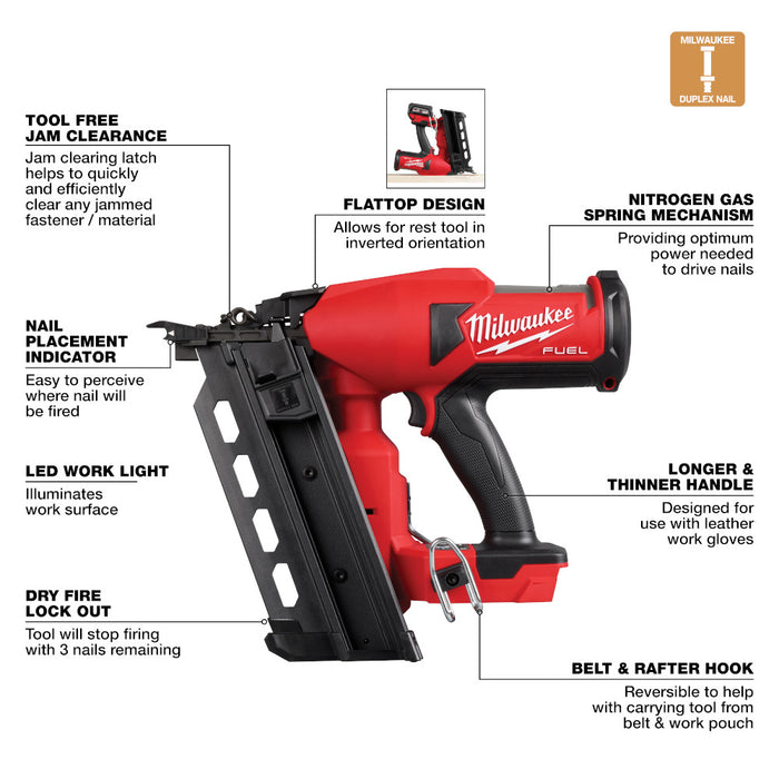 Milwaukee M18 FUEL™ Duplex Nailer - Tool Only