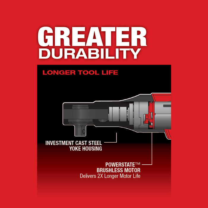 Milwaukee M12 FUEL Cordless 3/8" Ratchet Two Battery Kit