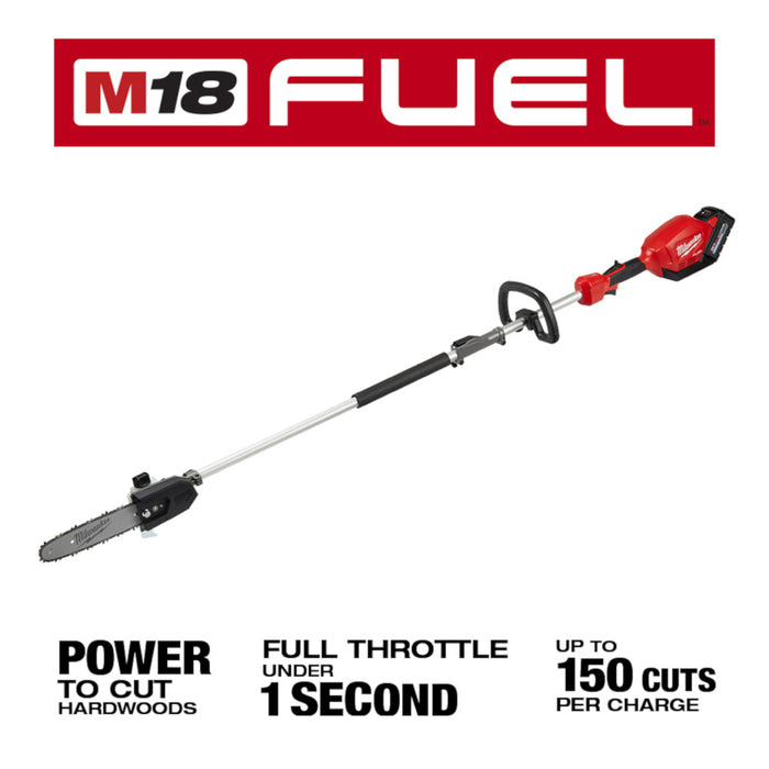 Milwaukee M18 FUEL Cordless 10" Pole Saw Kit with QUIK-LOK Attachment Capability