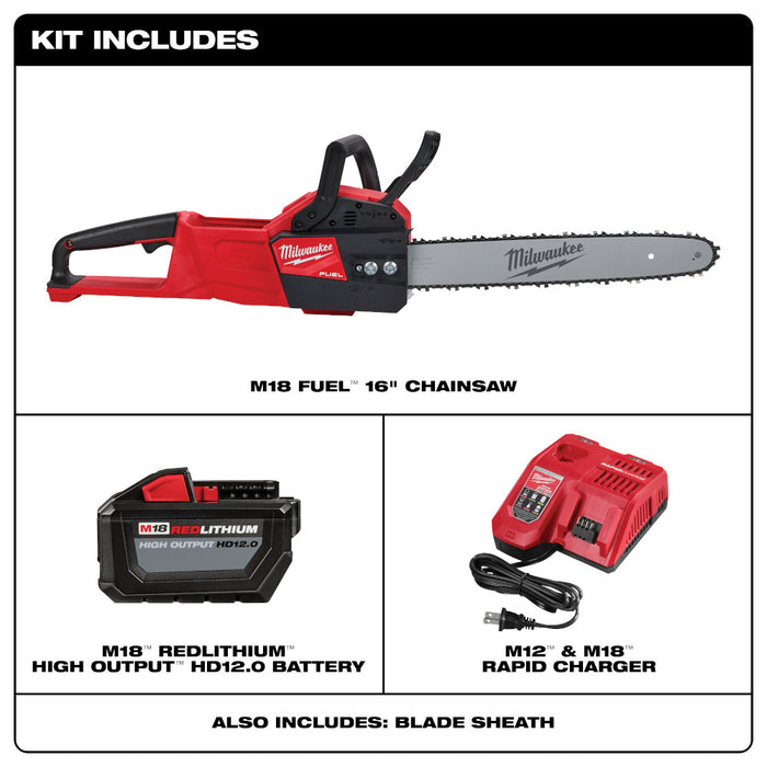 Milwaukee M18 FUEL Cordless 16" Chainsaw Kit