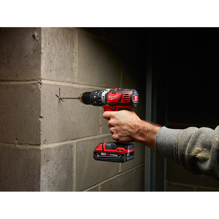 Milwaukee M18 Cordless Compact 1/2" Hammer Drill Driver Kit