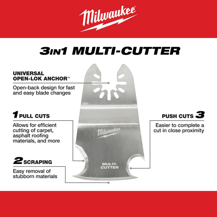 Milwaukee OPEN-LOK 3-In-1 Multi-Cutter Scraper Blade