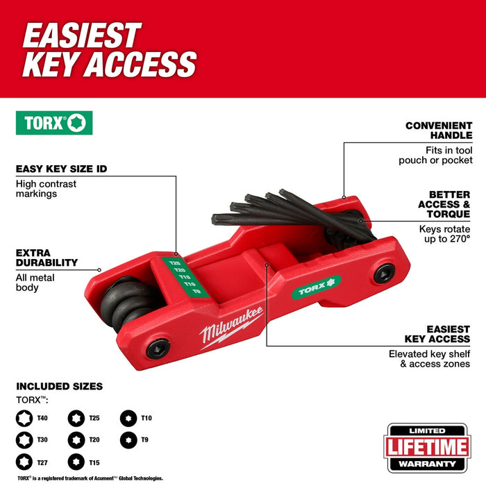 Milwaukee 8PC TORX® Folding Hex Key Set