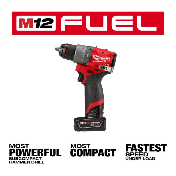 Milwaukee M12 FUEL 1/2" Hammer Drill/Driver Kit