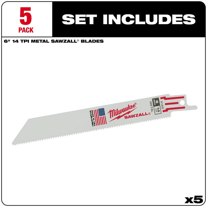 Milwaukee SAWZALL® Thin Kerf Metal Blades