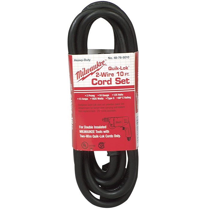 Milwaukee 10 ft. 2-Wire Quik-Lok® Cord