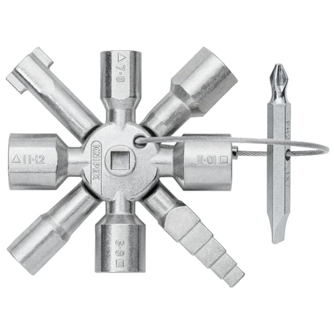 Knipex TwinKey Control Cabinet Key For All Standard Cabinets & Shut-Off Systems