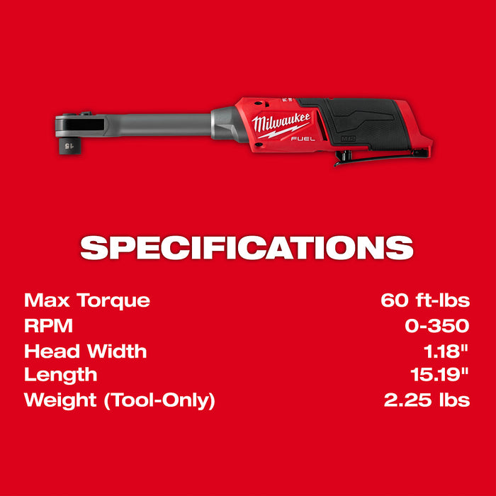 Milwaukee M12 FUEL™ INSIDER™ Extended Reach Box Ratchet - Tool Only