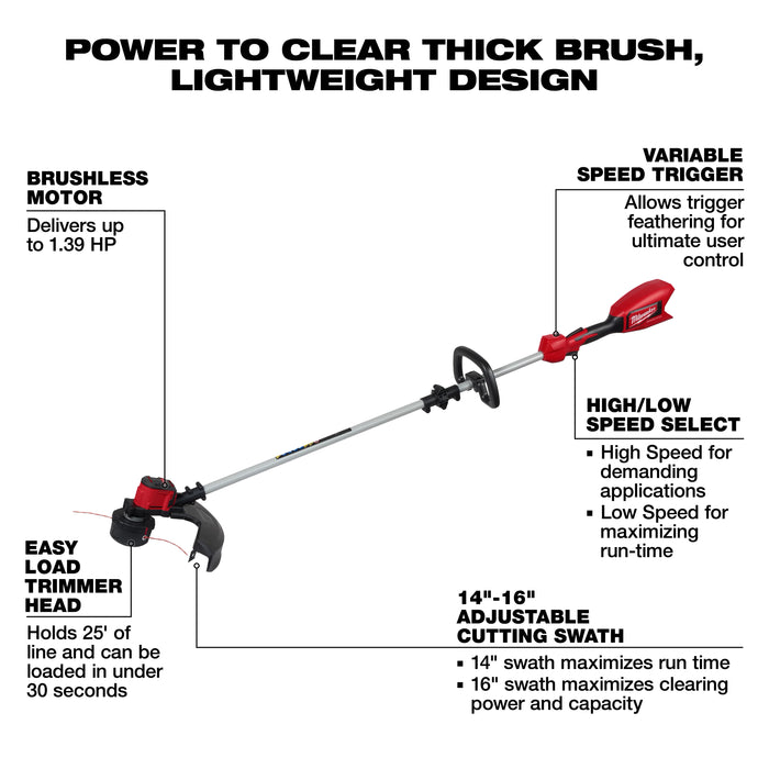 Milwaukee M18 Brushless String Trimmer - Tool Only