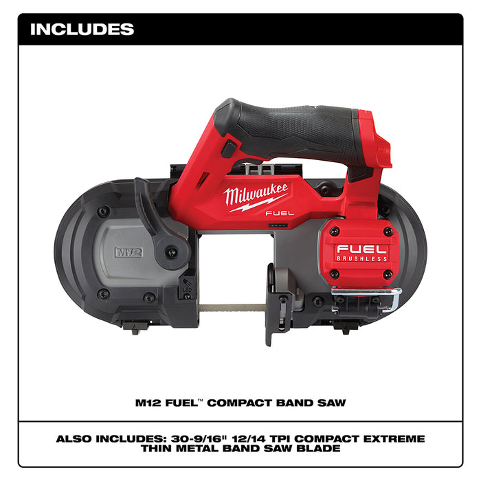 Milwaukee M12 FUEL Cordless Compact Band Saw - Tool Only