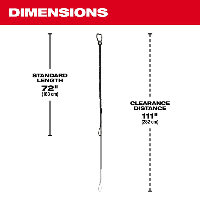 Milwaukee 15 Lbs. 72" Extended Reach Locking Tool Lanyard