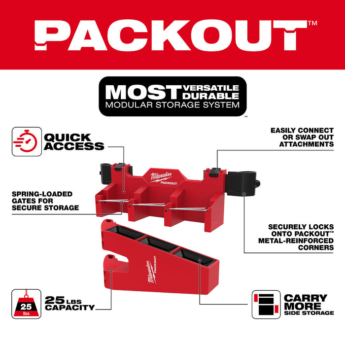 Milwaukee PACKOUT™ Tool Box Long Tool Holder Attachment