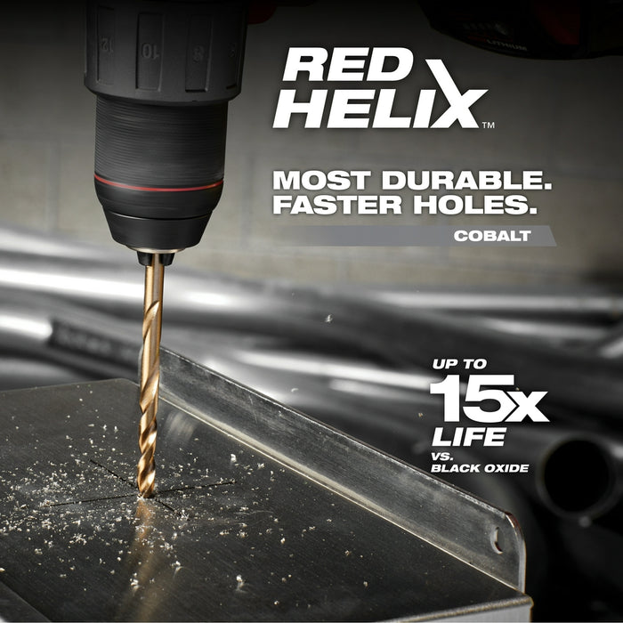 Milwaukee RED HELIX Cobalt Drill Bit Set - 15 pc.