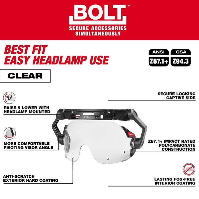 Milwaukee BOLT™ Clear Dual Coat Lens Eye Visor