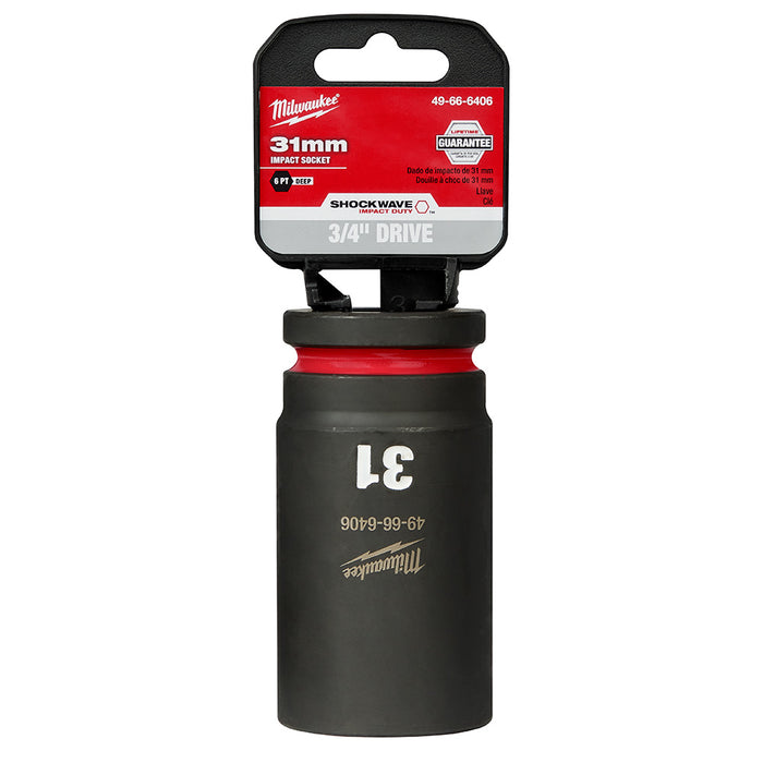 Milwaukee SHOCKWAVE Metric Impact Deep Socket 6-Point