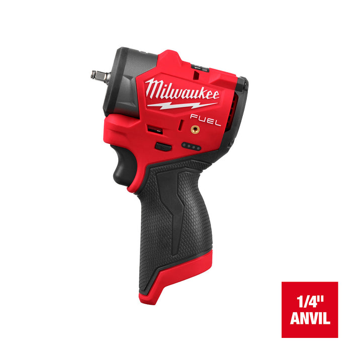 Milwaukee M12 FUEL 1/4" Subcompact Impact Wrench w/ Friction Ring - Tool Only