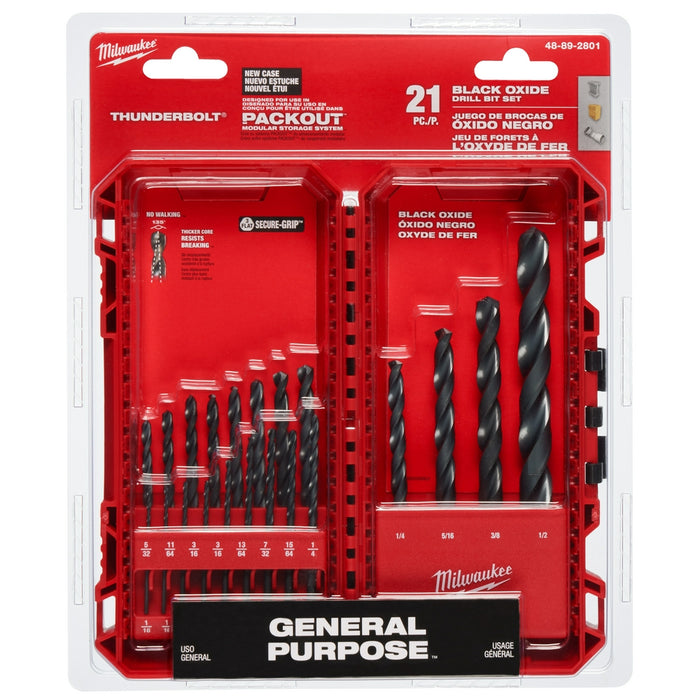 Milwaukee Thunderbolt® Black Oxide Drill Bit Set