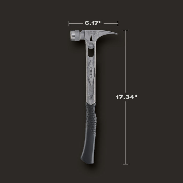 Stiletto® TIBONE™ 15oz Milled/Curved Titanium Framing Hammer