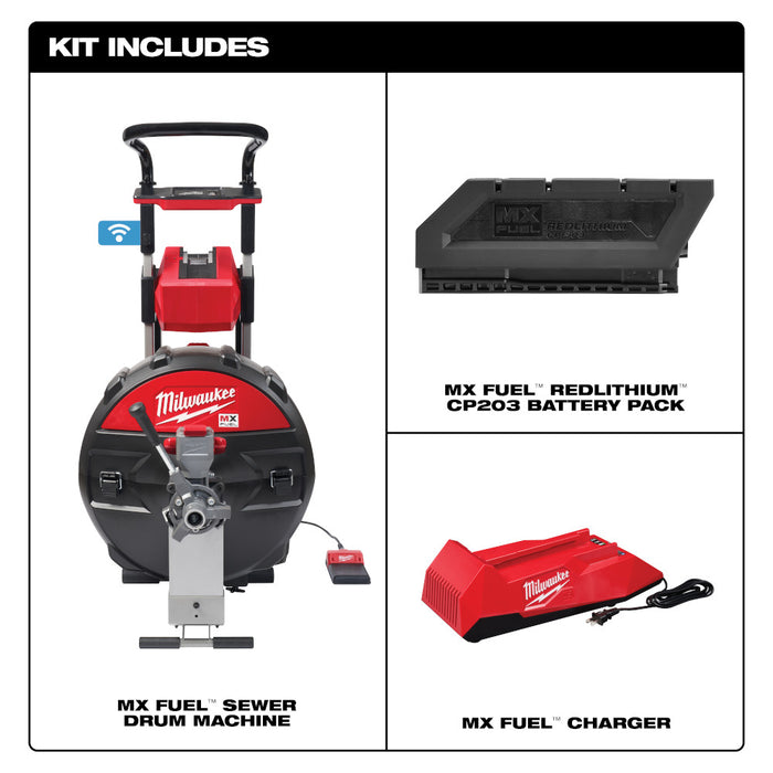 Milwaukee MX FUEL™ Sewer Drum Machine