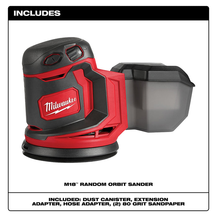 Milwaukee M18 Cordless Random Orbit Sander  - Tool Only