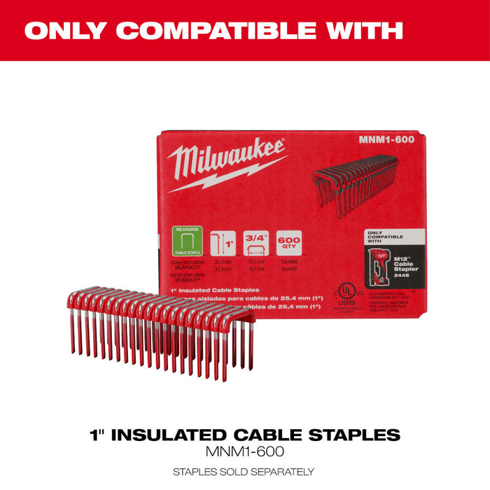 Milwaukee M12 Cable Stapler - Tool Only