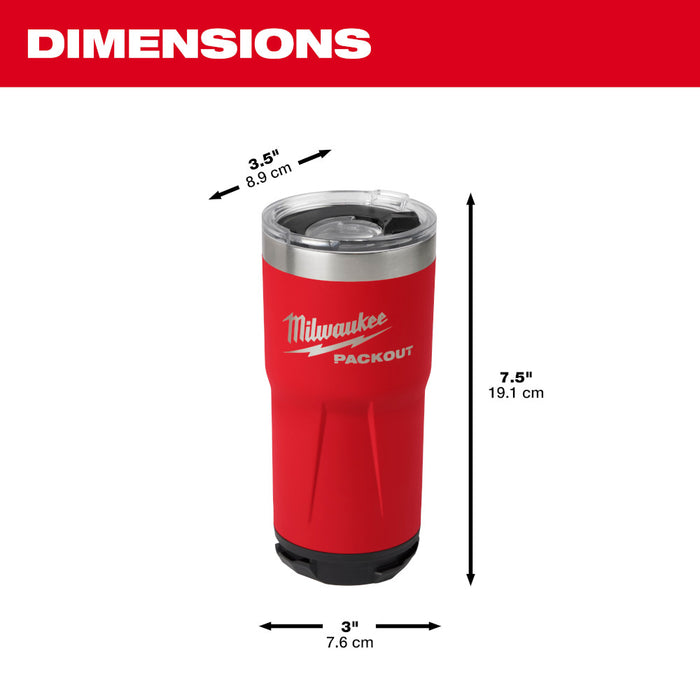 Milwaukee PACKOUT 20oz. Red Tumbler