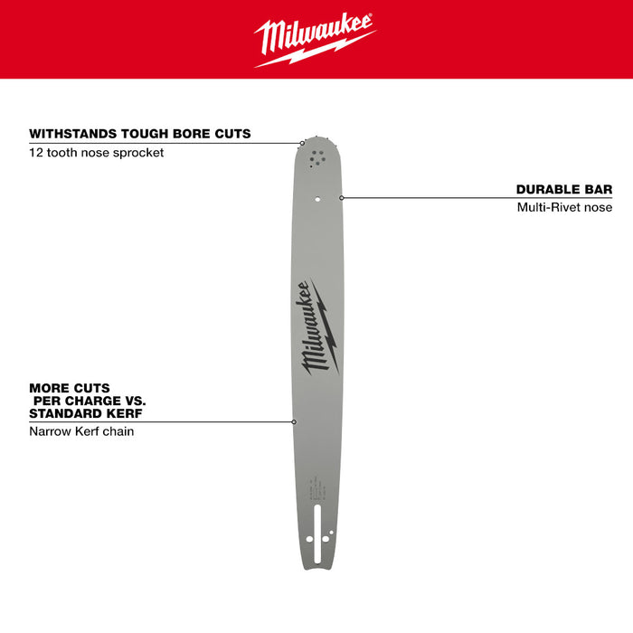 Milwaukee 20" .325" Pitch, .050" Gauge Guide Bar