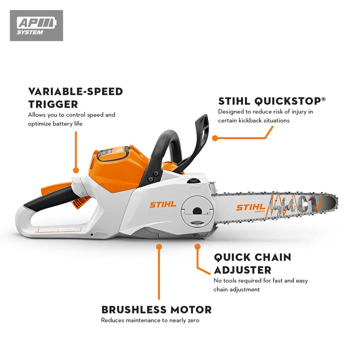 STIHL MSA 160 C-B 36V 12" Cordless Chainsaw (AP System) - Tool Only