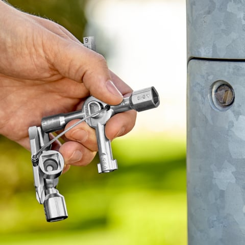 Knipex TwinKey Control Cabinet Key For All Standard Cabinets & Shut-Off Systems
