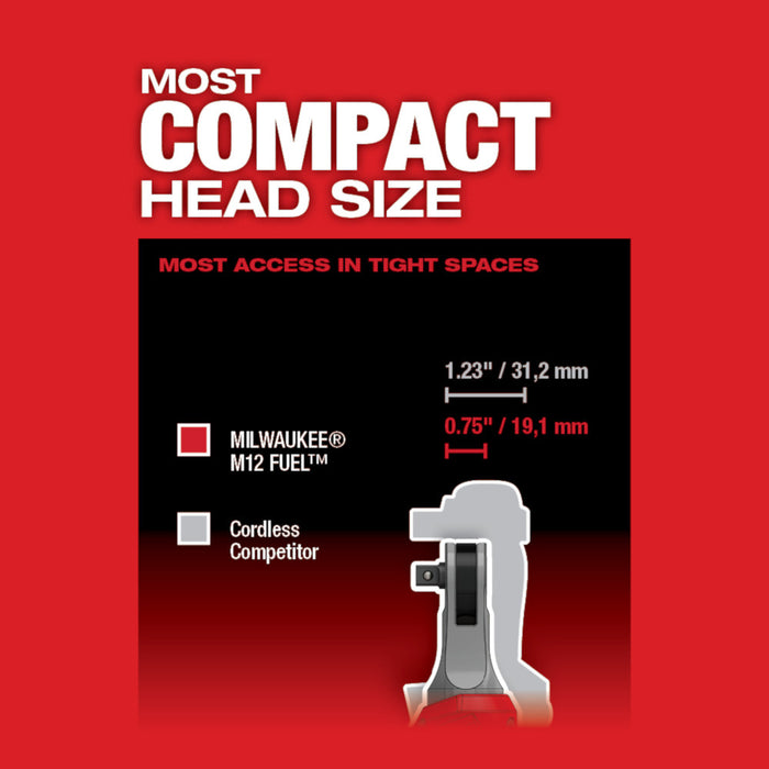 Milwaukee M12 FUEL 3/8" High Speed Ratchet - Tool Only