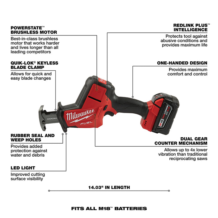 Milwaukee M18 FUEL Cordless HACKZALL Reciprocating Saw Kit