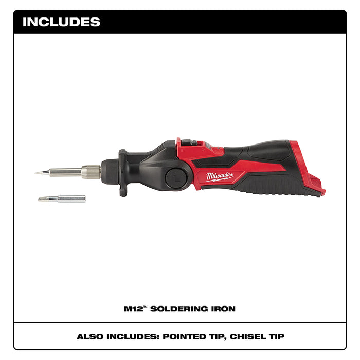 Milwaukee M12 Cordless Soldering Iron  - Tool Only