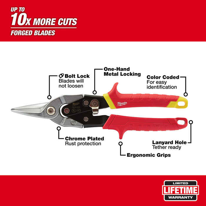 Milwaukee Straight Cutting Aviation Snips