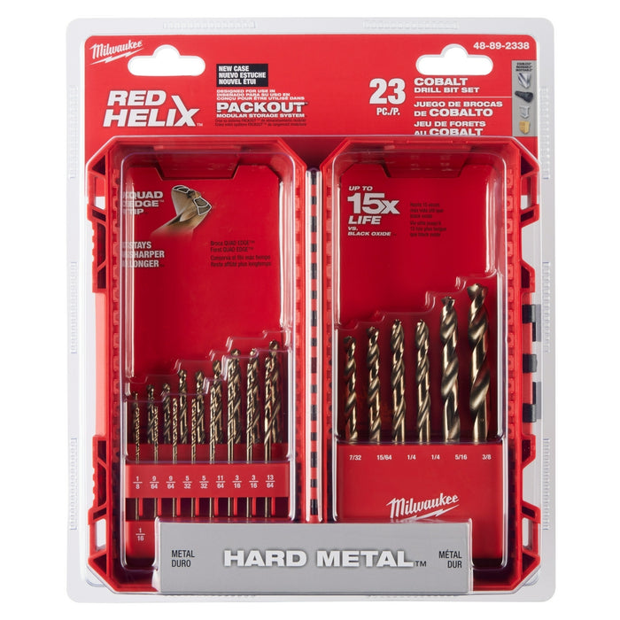 Milwaukee RED HELIX Cobalt Drill Bit Set - 23 pc.
